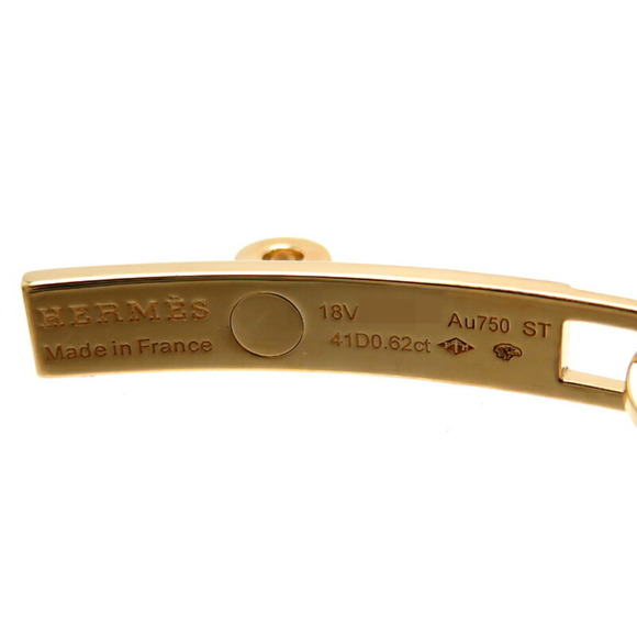HERMES 750YG Diamond Kelly Chain Women's Bracelet 750 Yellow Gold - Picture 5 of 6
